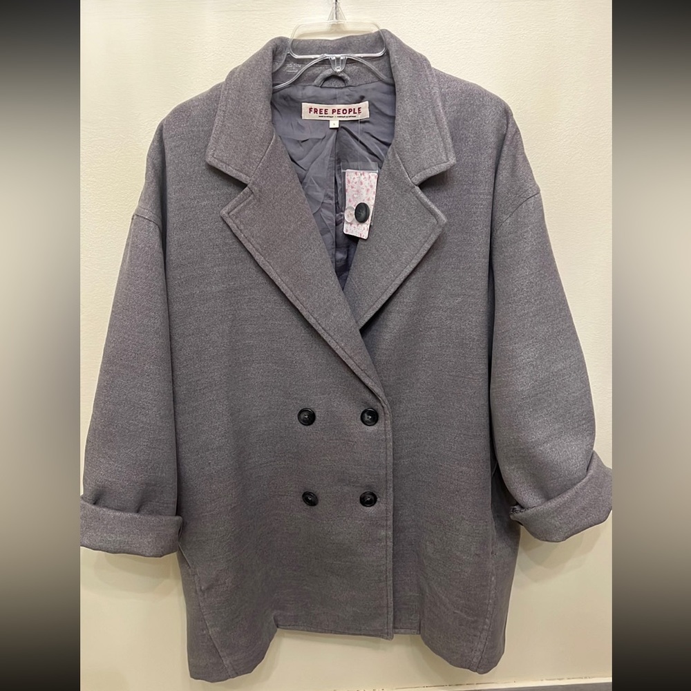Free People oversized coat grey size L